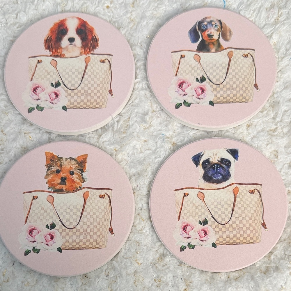 Amanda Greenwood Set of 4‎ assorted coasters
